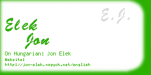 elek jon business card